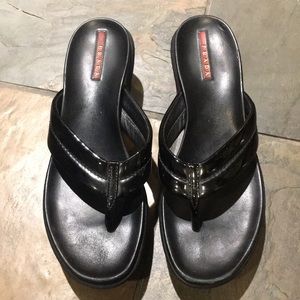 Prada Stacked Sandals